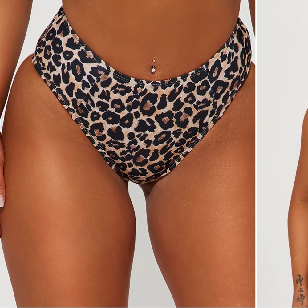 Fashion nova Aruba cheetah print Brazilian bikini bottom